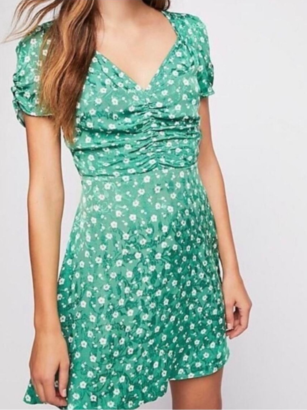 Free People Bond Street Mini Dress Green 4